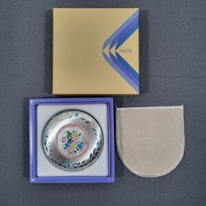 NACON Convertible Compact Mirror New In Box Japan Floral Silver Tone MCM